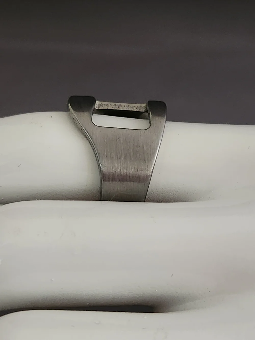 Modern Stainless Steel Open-Top Ring